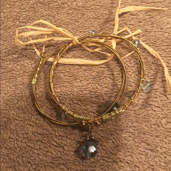 Bracelets, set of two guitar string bracelets - Picture 1 of 6